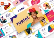 RASTEL – 多彩和流行艺术 Powerpoint 模板