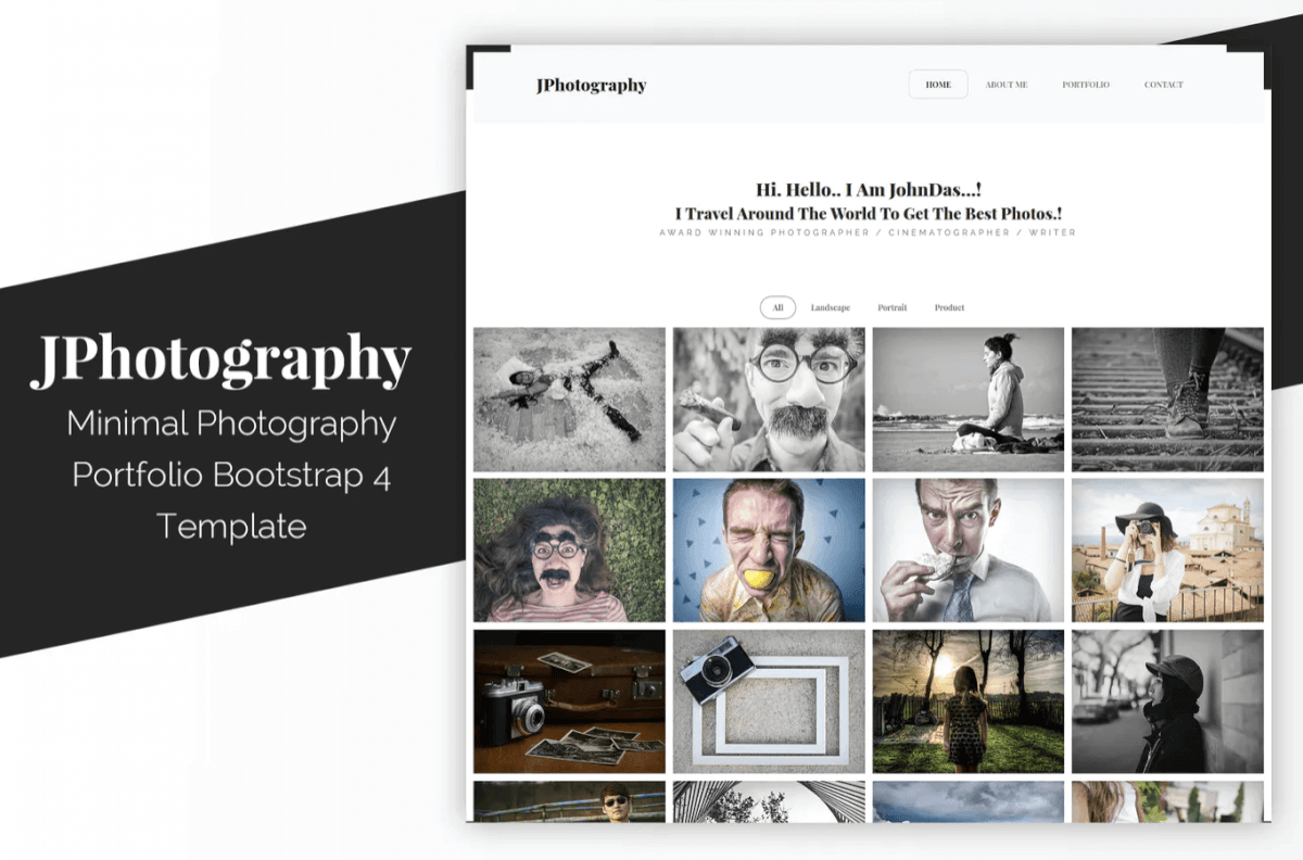 JPhotography-最小摄影作品集HTML5网页模板