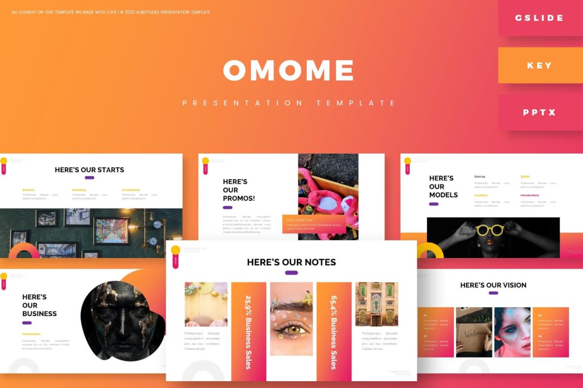 Omome-演示Googleslide模板