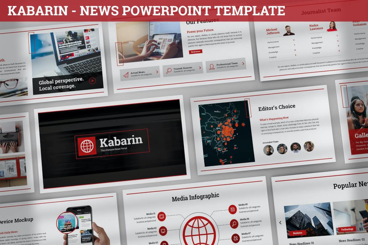 Kabarin-新闻PowerPoint模板