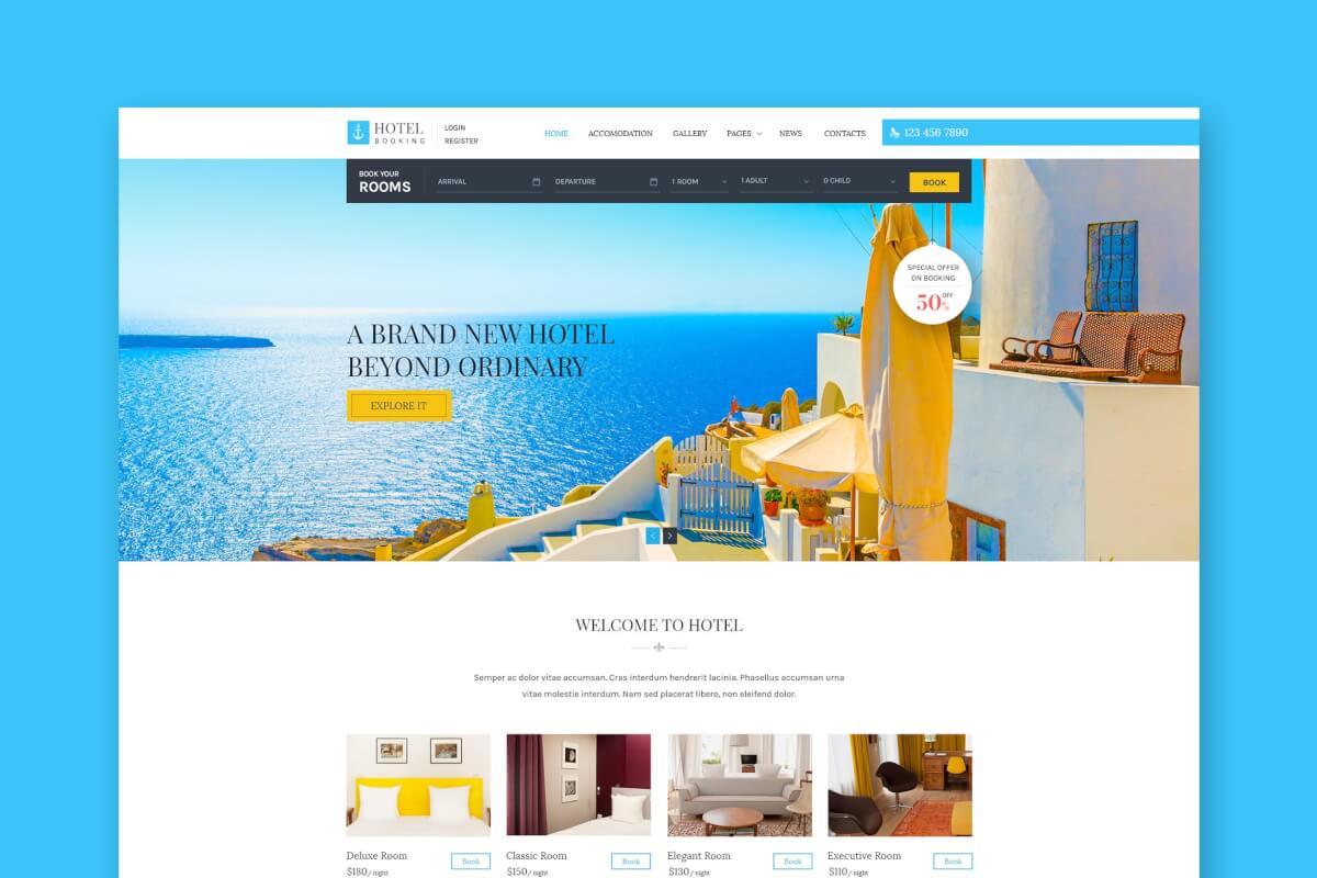 酒店预订-酒店的网站HTML前端模板