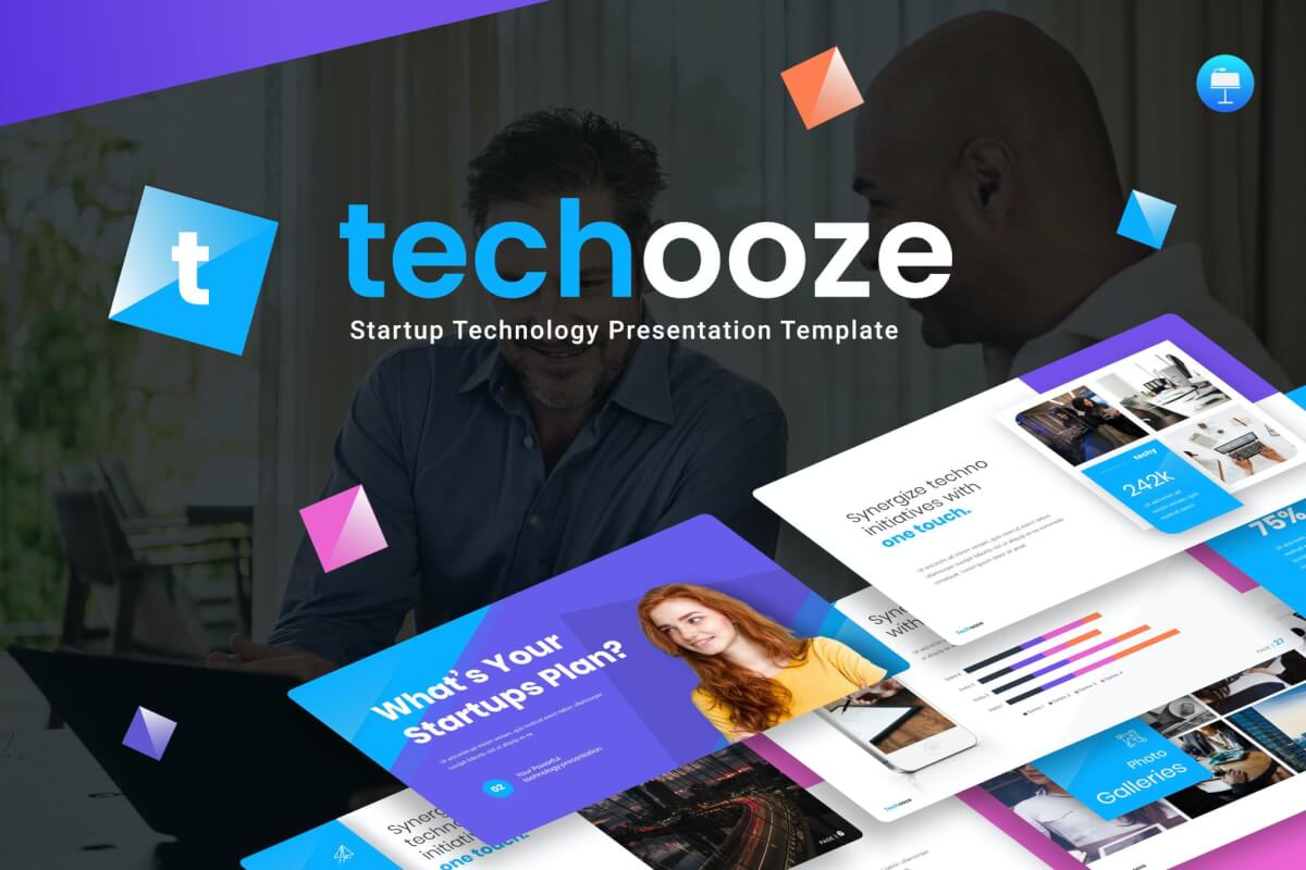 Techooze Startup 现代主题演讲keynote模板