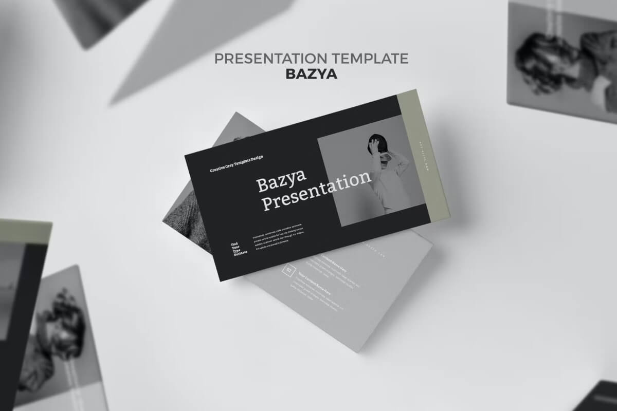 Bazya - 创意灰色主题演讲Keynote模板